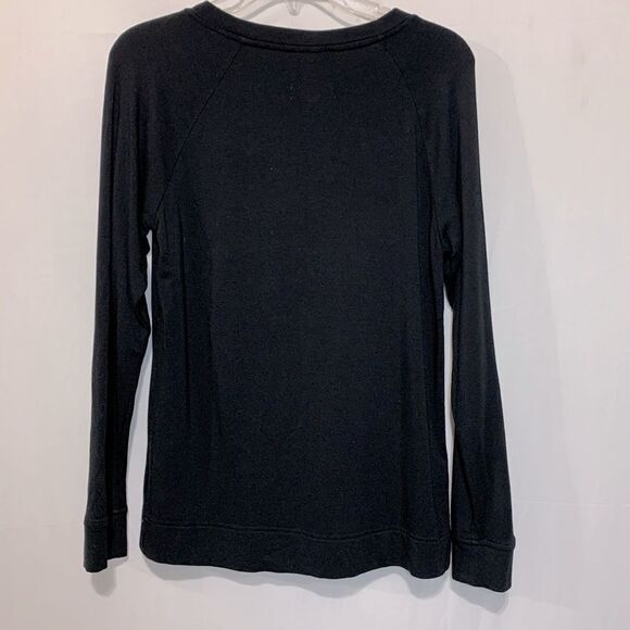 LOU & Grey scoop neck knit top raglan long sleeves hi-lo hemline women’s size S - Picture 2 of 7